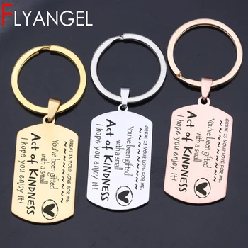 

Hot Keychain Stamped Heart Great Is Your Love For Me Act Of Kindness Cute Car Key Tag For Lover Friends Keyring Gifts Key Holder
