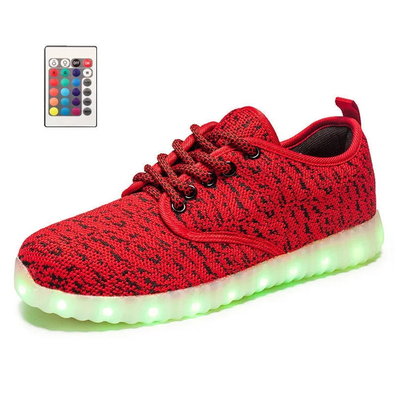 Remote Control Led Shoes Men Led Casual Footwear Shoes Male Flat with