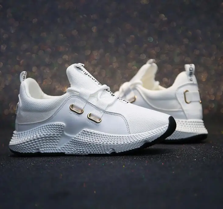 

Women Casual Shoes Mesh Breathable Platform Sneakers Chunky Harajuku Flat Thick Sole Tenis Wedge White Walking shoes women