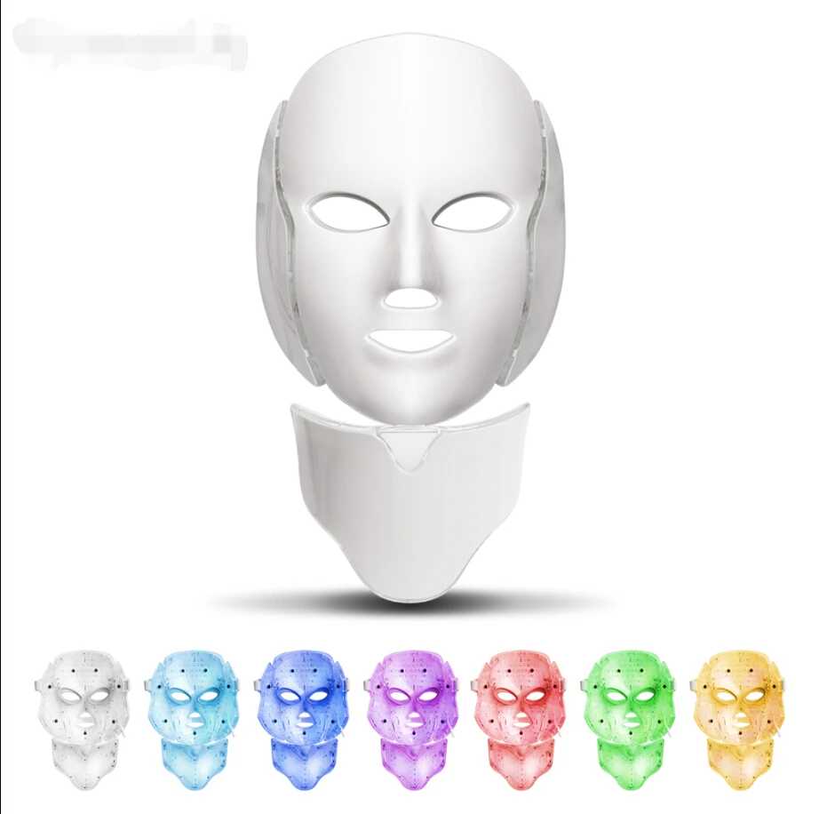 

Personal skin care PTD beauty machine colorful LED light therapy facial mask