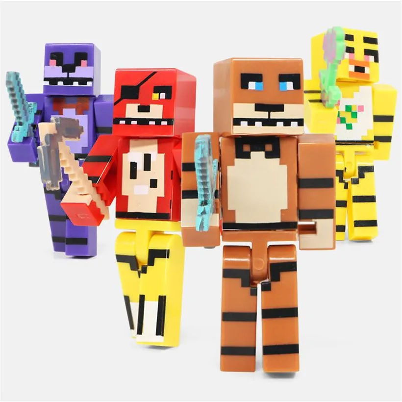 4 шт./компл. Five Nights at Freddy's FNAF Foxy Бонни и Чика Фредди игрушки строительные блоки