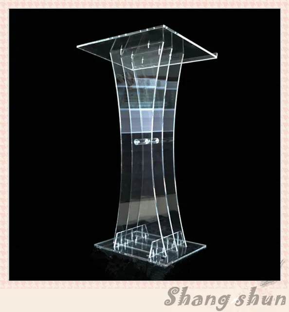 Free Shipping Modern Acrylic Podium Clear Acrylic Church Podium Acrylic