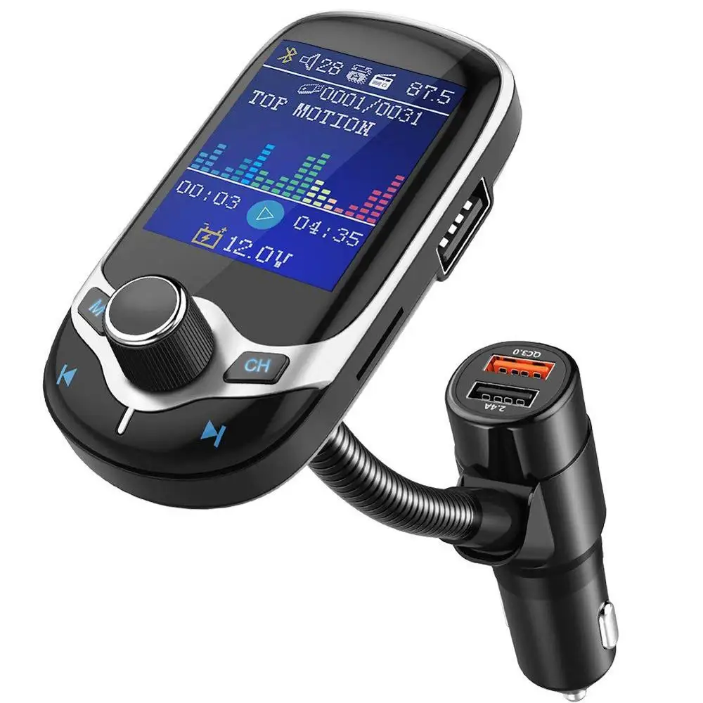 Km28 Bluetooth Car Mp3 Player Fm Transmitter With 1.8" Lcd Display