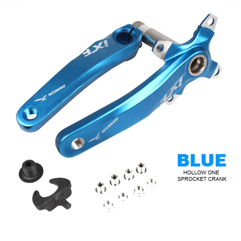 104BCD MTB велосипед диаметра окружности болтов с нижней поверхностью Алюминий сплав шатун со звездочками для велосипеда рукоятка MTB для MTB дорожный велосипед аксессуары 6 видов цветов - Цвет: Blue