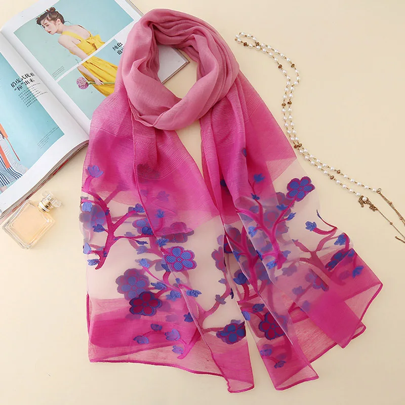 

Woman scarf shawl Organza ice silk De seda bufanda brisa de verano ligero pura de Organza gasa bufanda Ladies scarf