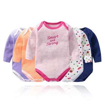

5Pcs/Set Long Sleeve Cotton Jumpsuit for Baby Infants children sleepwear baby pajamas sets boys girls cotton nightwear Newborn Baby Clothes