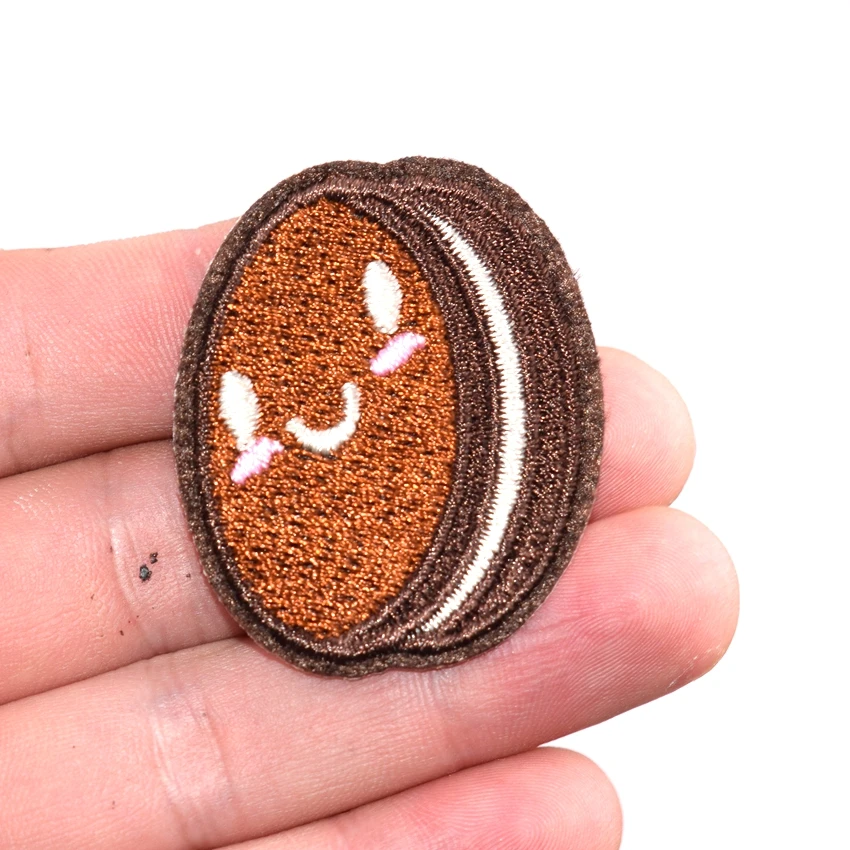 Cookies Patch Transfer Chocolate Cookie Cute Patches Sewing Applique Badge Clothes Patches