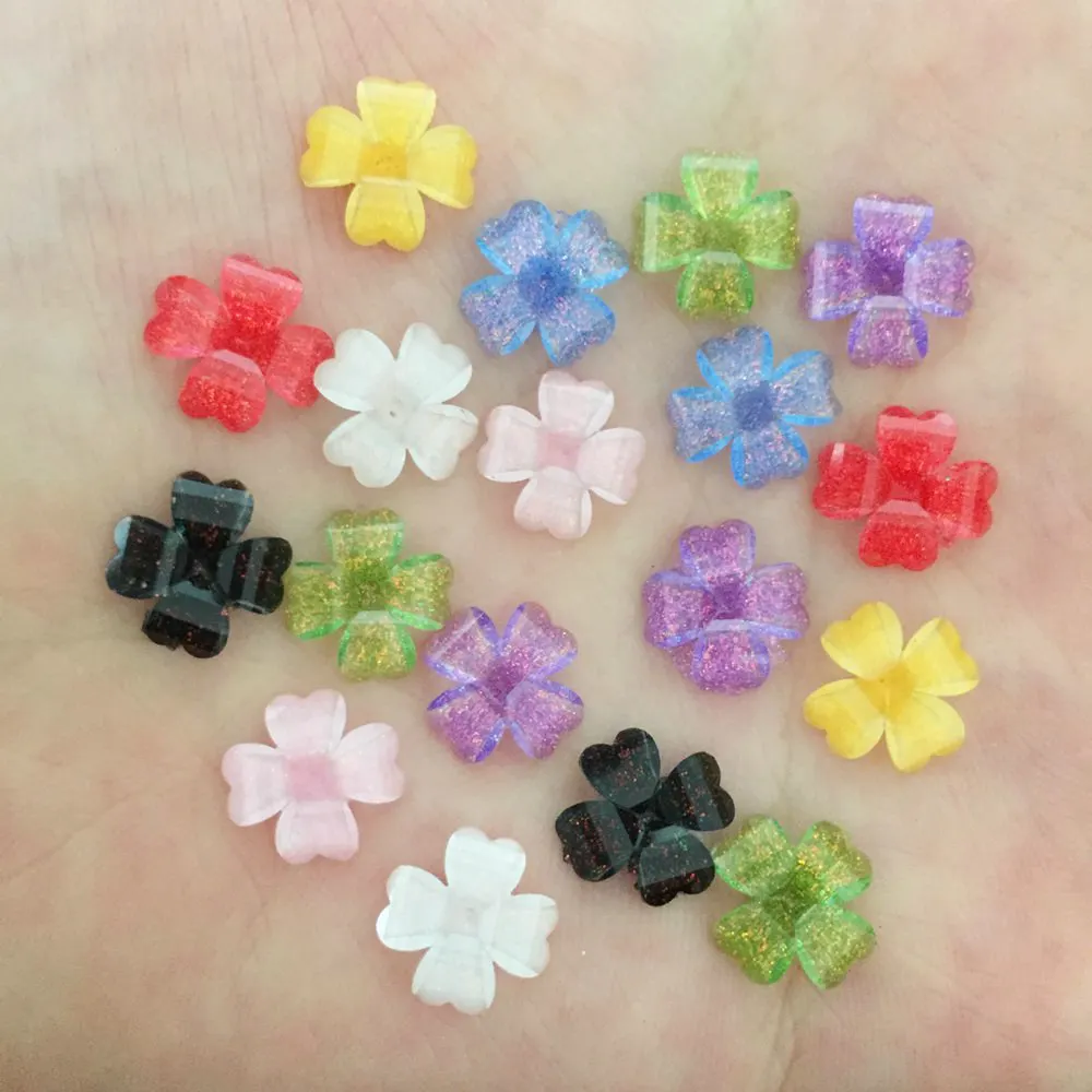 

Hot 50Pcs 10mm Resin Gold Dust Flower Flatback Rhinestone Scrapbook Wedding DIY R05