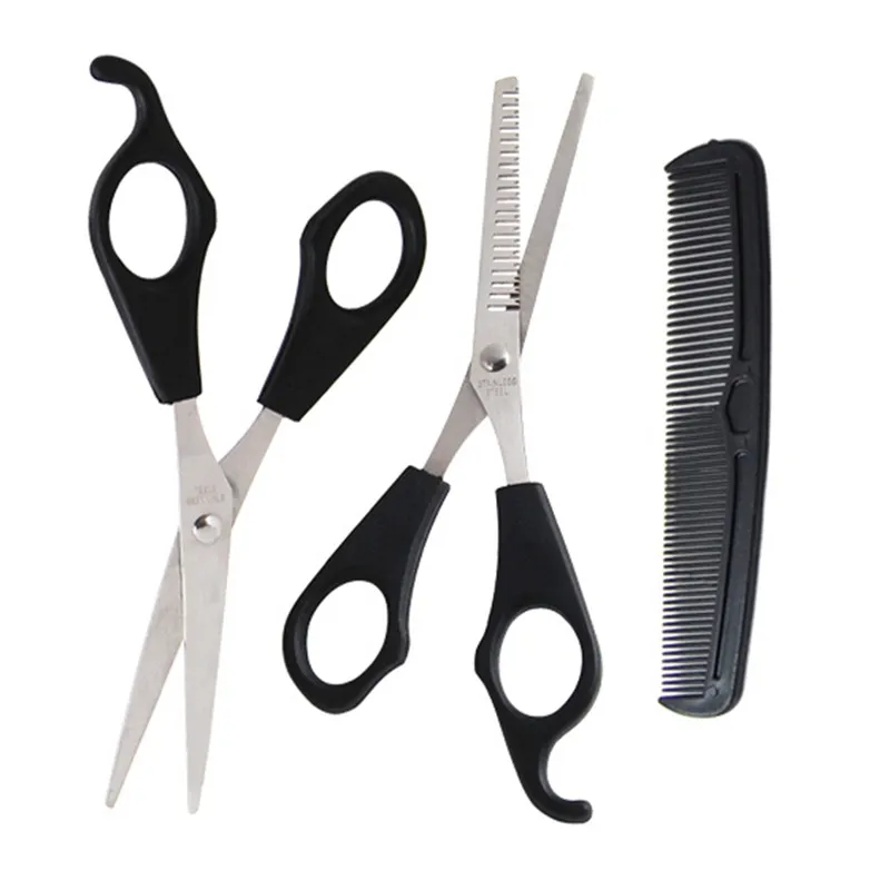 3PcsSet Hair Cutting & Thinning Scissors Shears Hairdressing Set Comb Thinner Styling (2)