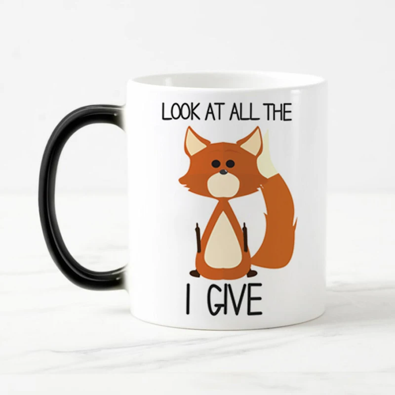 Free shipping Funny Animal Color Changing Coffee mug Magic heat