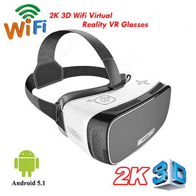 

V2 Plus 2K Screen 2560*1440 HDMI All In One ANDROID 5.1 VR Headset Smart VR Virtual Reality 360Degree