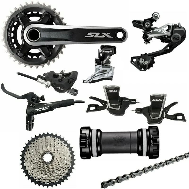 

Shimano SLX M7000 7-8 PCS 2x11-Speed Groupset 36-26 170mm Crankset 40/42 Derailleur Brake