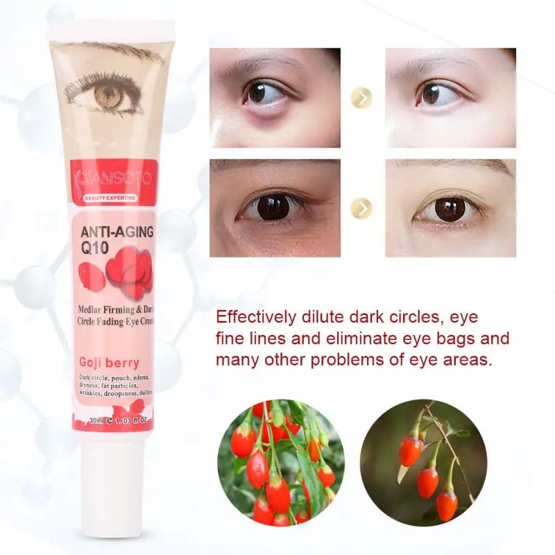 

34g Natural Goji Berry Anti-Age Moisturizing Eye Cream Dark Circle Wrinkle Removing Eye Cream Skin Care Cream Eyes Care Tools