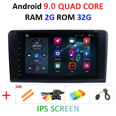 DSP Android 9,0 4G 64G 8 ядерный автомобильный Радио gps для Mercedes Benz ML GL W164 ML350 ML500 GL320 стерео навигация ips экран без DVD - Цвет: 9.0 2G 32G IPS