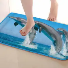 Дельфин Стиль Ванная комната Коврики, забавные Нескользящие Для ванной Коврики, Занавески для душа Интимные аксессуары, Коврики Чинг вашей душе Шторы