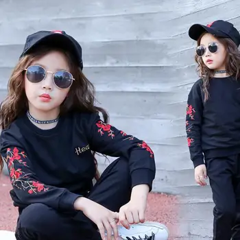 

Teenager Girls Clothing Set Long Sleeve Big Children Back to School Outfit Autumn Kids Clothes Sweatshirts + Pants 10 12 14 Year