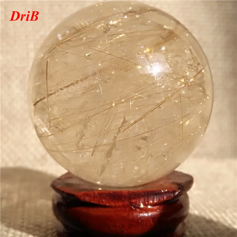 

Natural rutilate quartz crystal ball
