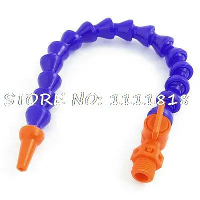 

Blue Plastic 1/4 PT Thread Round Nose 11.8" Flexible Oil Cooler Coolant Pipe