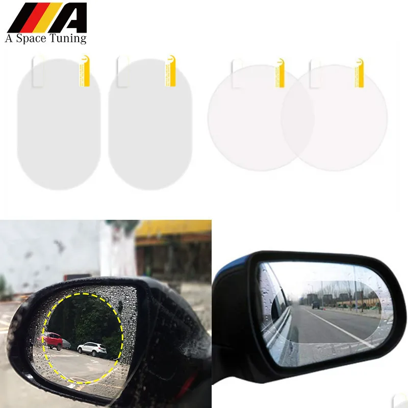 

2Pcs Anti Fog Car Rearview Mirror Window Film Waterproof Rainproof Mirror Protective Film Auto Motorcycle Accessories Stickers