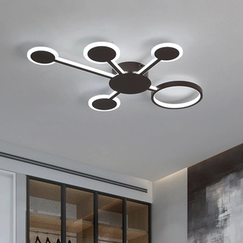 

Modern Chandelier lighting For Living Study Room Bedroom Aluminum Modern Wave Led Ceiling Chandelier lustre lights Chandeliers