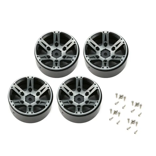 Special Price 4pcs T-power 1.9 Inch RC Tires Beadlock Alloy Wheels Hub Beadlock Rim Set for 1/10 RC Car RC Component Spare Parts Accessories