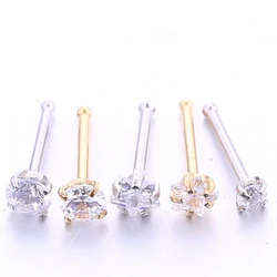Wholesale Star Nose Studs Rings Stainless Steel Body Piercing Jewelry Small Round Zircon Earrings Nose Ring For Women Gilrs
