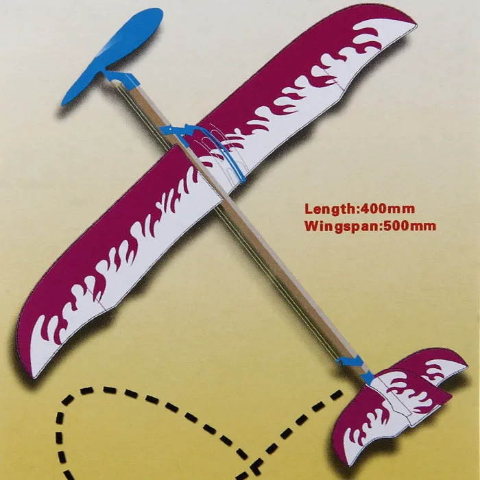 DIY Assembling Rubber Band Powered Glider Inertial Educational Toy