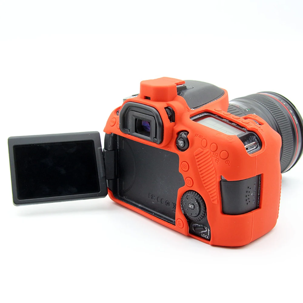 Приятный мягкий силиконовый чехол для Canon EOS 80D, чехол для видеокамеры Canon 80D, резиновый защитный чехол для камеры, 4 цвета