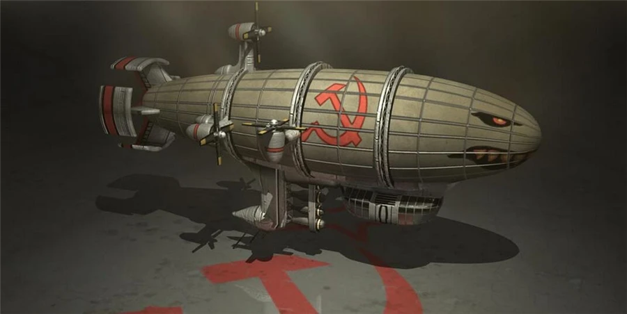 

Free Shipping 3D Paper Model Command & Conquer Red Alert 3 Kirov Airship Model DIY Handmade Child Toys War model