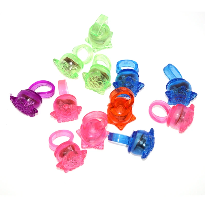 Buy 25 PCS Flashing Glow Jelly Star Rings With LOVE