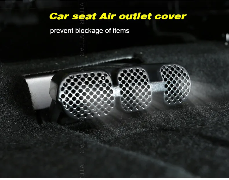 Vtear for Haval F7 air outlet vent protection cover interior mouldings back seat car-styling under rear car accessories