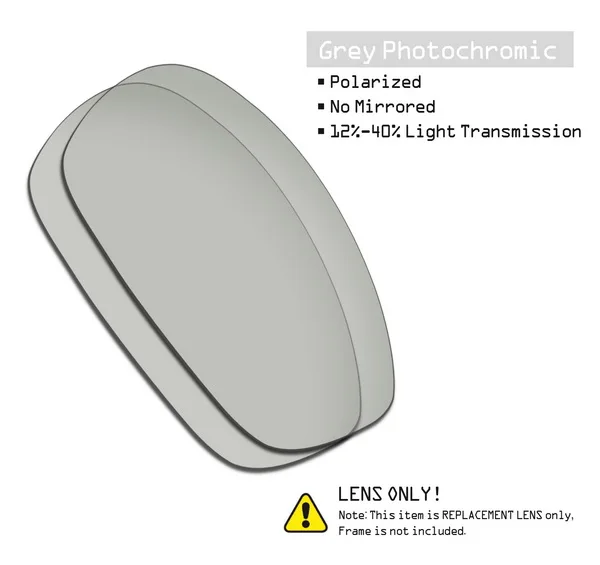 SmartVLT поляризованные Сменные линзы для Окли Сплит солнечные очки к куртке-несколько вариантов - Цвет линз: Grey Photochromic