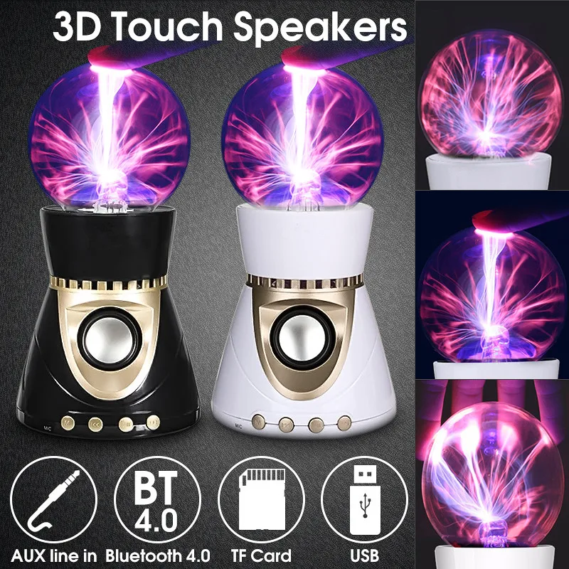 

Wireless bluetooth 4.0 3D Surround Sound Subwoofer Magic Fantastic Lighting Ball Electric Ion LED Stereo Speaker AUX