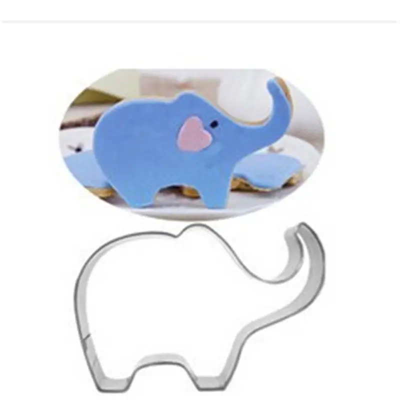 

Stainless Steel Animal Elephant Cookie Cutter Dough Pastry Fruit Chocolate Decorating Mold DIY Kitchen Baking Moulds