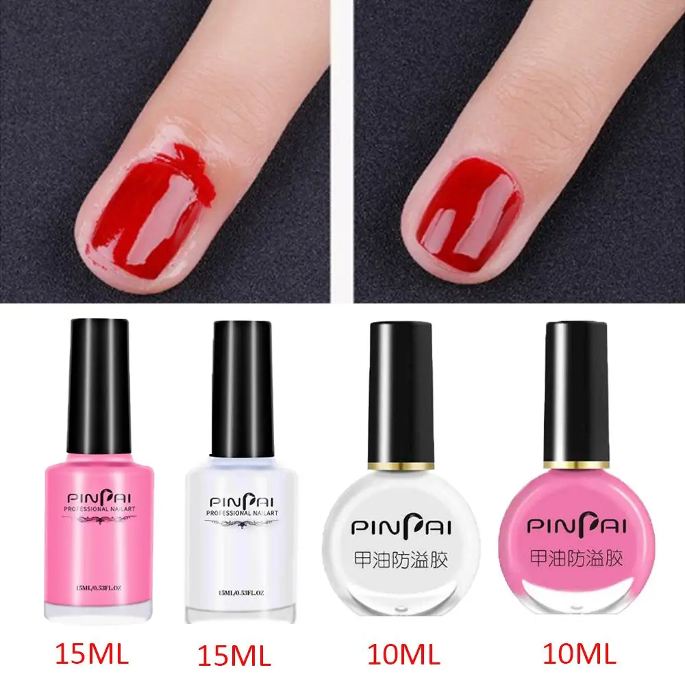 2 Colors Spill Proof Stick Polish Glue Anti Overflow Nail Glue Gel Varnish Primer Nails Glue Gel Protect Cuticle Manicure Tool