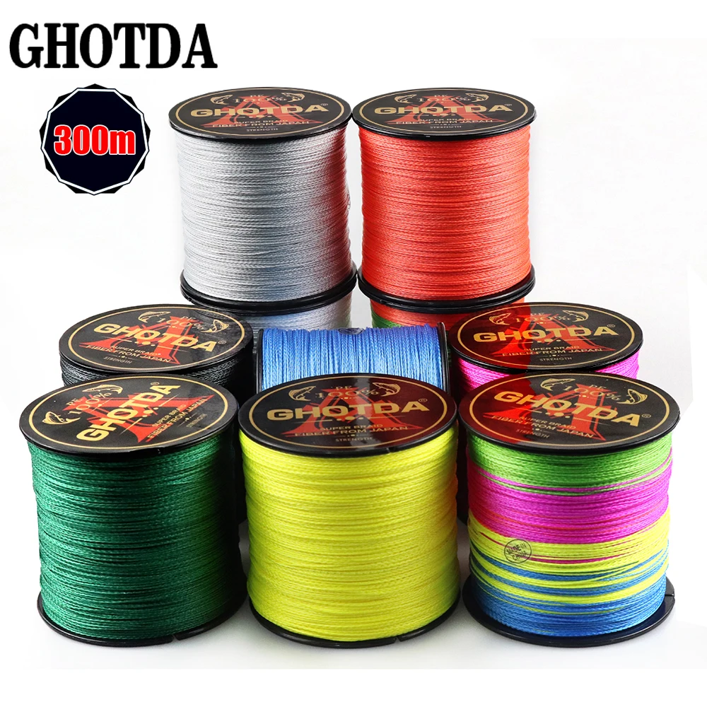 300 м бренд GHOTDA Япония качество Multifilament PE плетеная леска рыболовная оплетка