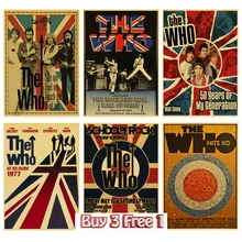 The who rock band музыкальные плакаты домашнее украшение Стены крафт-бумага плакат настенная живопись плакат