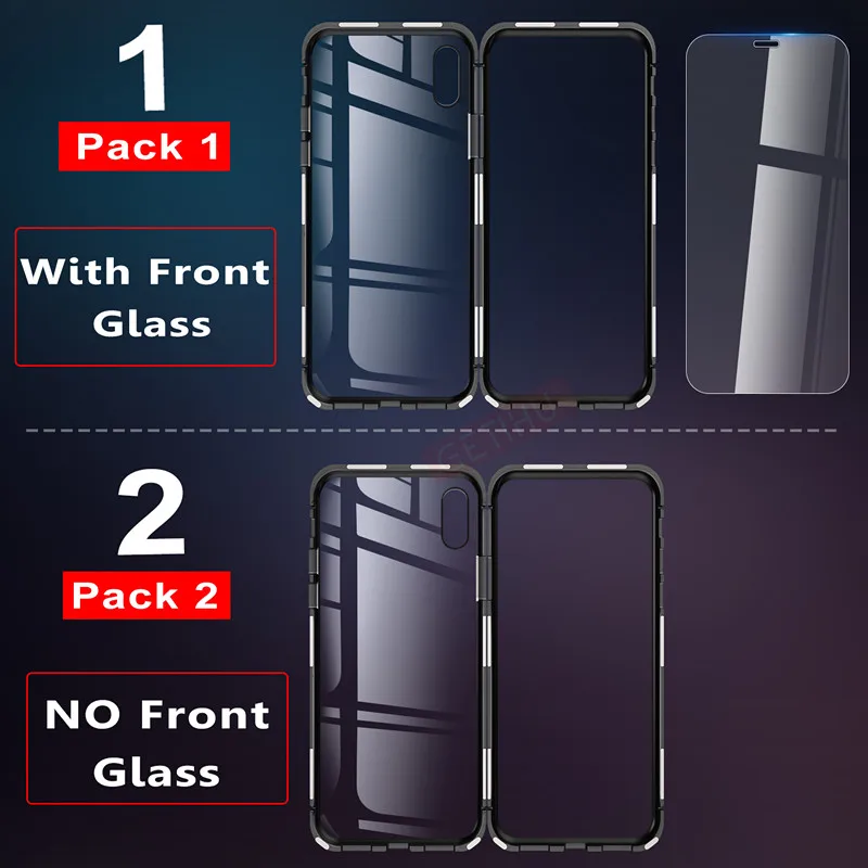 GETIHU металлический магнитный чехол для samsung Galaxy S10 Edge S9 S8 Plus Note 9 8 S7, чехол для мобильного телефона+ Магнитный чехол из закаленного стекла
