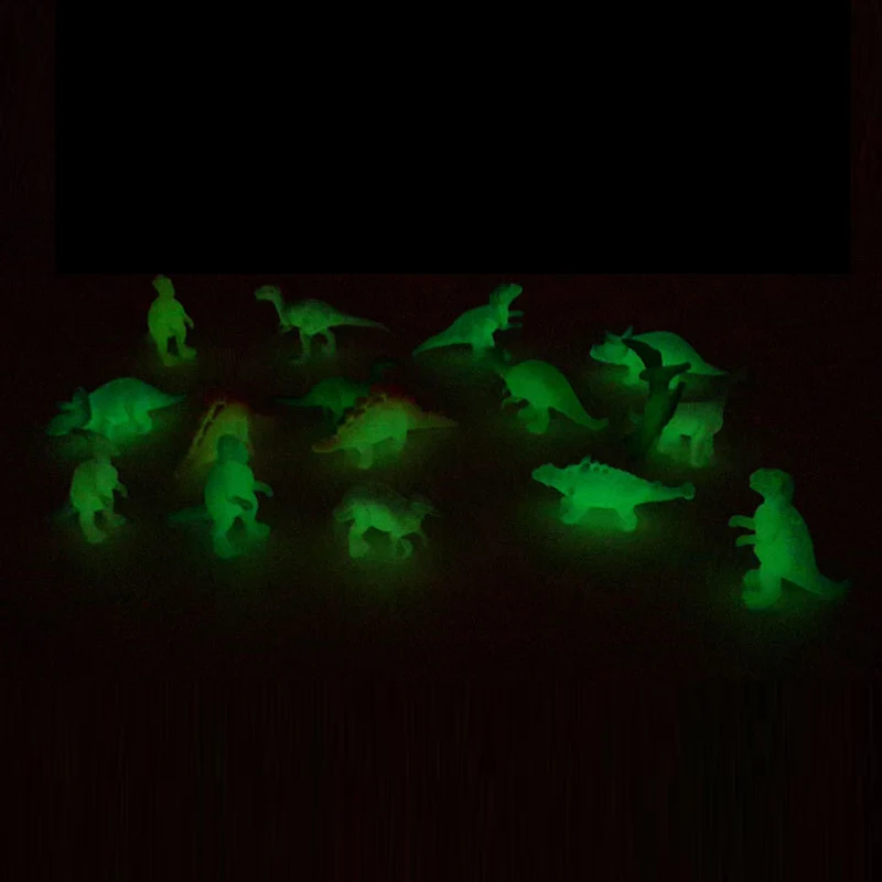 Mixed Style Mini Luminous Noctilucent Dinosaur Toys Kids Glow In The Dark Dinosaurs Action Figures Toys For Boys