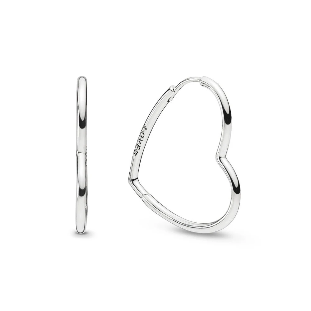 

Small Asymmetric Hearts Of Love Earring 100% Real 925 Sterling Silver Hearts Of Love EarringS For Fashion Women Jewelry Gift