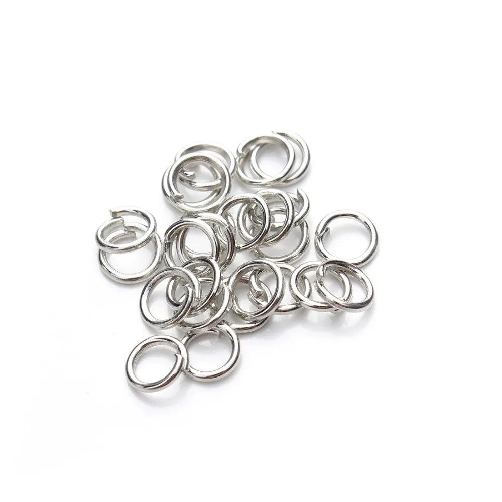 200 шт./лот, 4 мм, 6 мм, прыгающее кольцо с одной петлей, открытые прыгающие кольца, раздельные кольца для ювелирных изделий, ожерелья, браслетов, цепей, соединитель F309