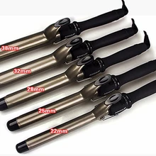 Профессиональный 38mm/32/28/25/22 Керамика щипцы для завивки Температура регулировки Плойка для волос жезловидная щипцы для завивки волос инструменты