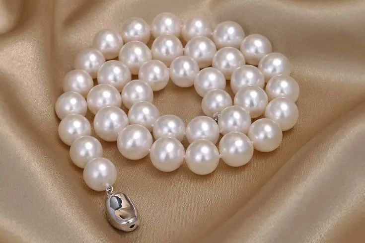

10-11mm 16/18/20inch AAA Akoya White Pearl Stone Strand Necklace Handmade Family