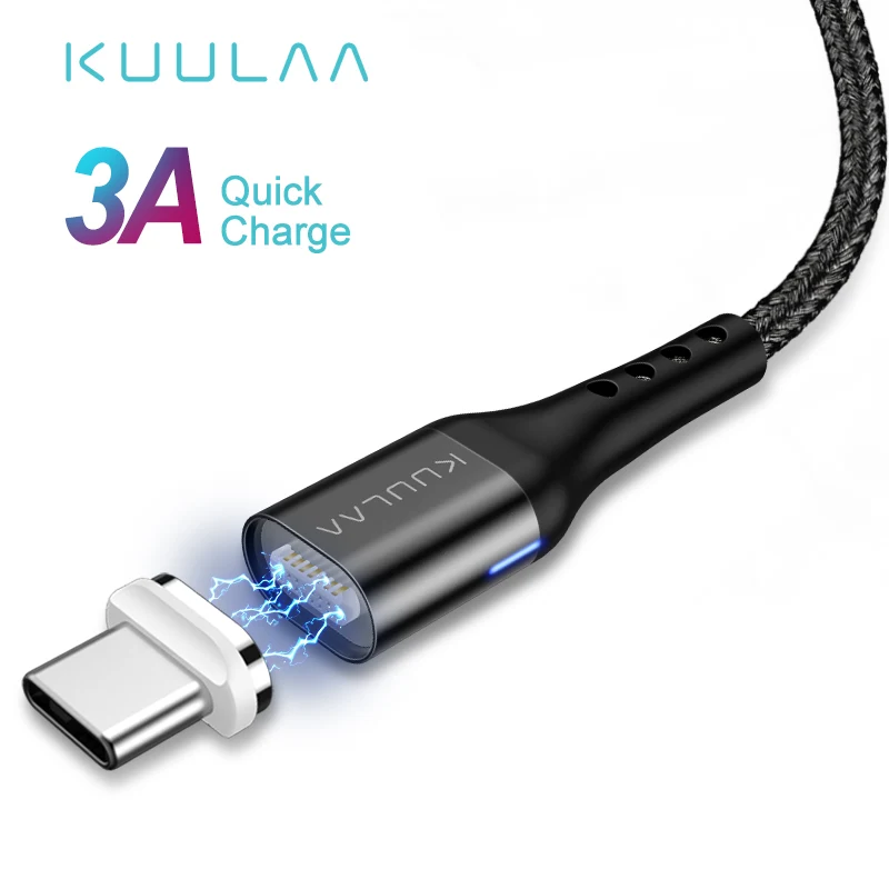 

KUULAA Magnetic Cable Type-C USB Fast Charging Adapter For Samsung XiaoMi Mi 8 9 Huawei Charger Magnet Type C Charge USB C Cord