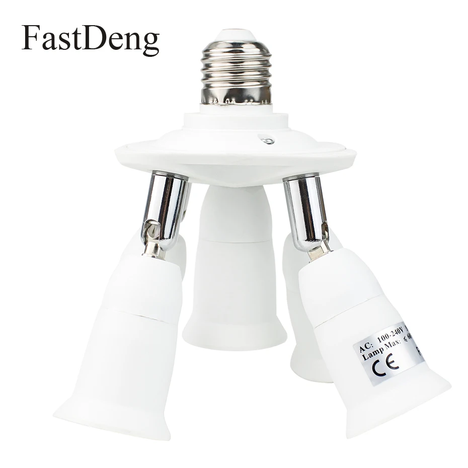 

1 To 1/3/4/5 Light Adapter Converters Holder E27 To E27 Socket Splitter Led Lighting Lamp Split Adapter Bulb Holders Base Photo
