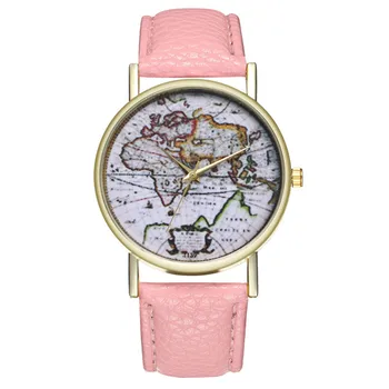 

2018 Minimalist Hand Dress Clock Student Quartz Analog Ladies Watch New Arrival World Map Watch Women Bracelet For Dropshipping