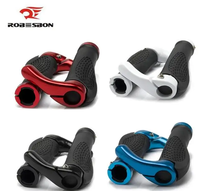 Bike Grips Mountain Bicycle MTB PU Leather Handlebar Ergonomic Cycling Lock On