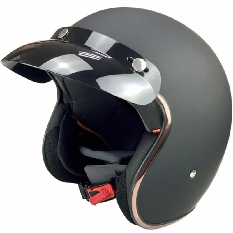 

(1pc) 100% Original DOT Approval Jet Motorcycle Helmets Vintage Retro Open Face Half Moto Bike Helmet 3/4 Casco