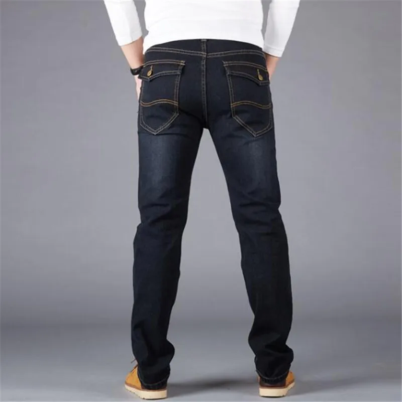 

Plus size 44 46 48 50 men's jeans good quality straight stretch jeans men designer mens ,Casual Slim Black Straight Trousers