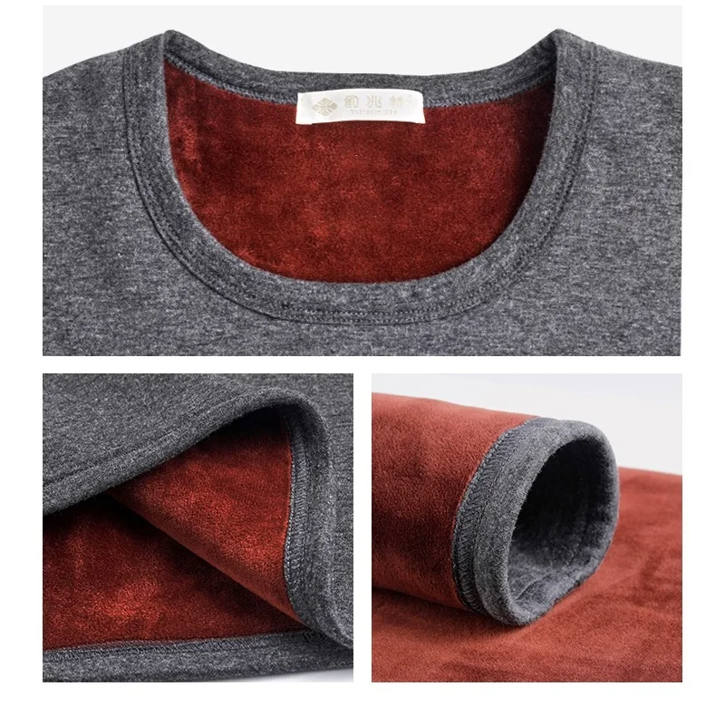 Thermal Underwear For Men Long Johns Women Thermo Shirt+pants Set Winter Keep Warm Thick Fleece Men Clothing Size L-XXXL 6